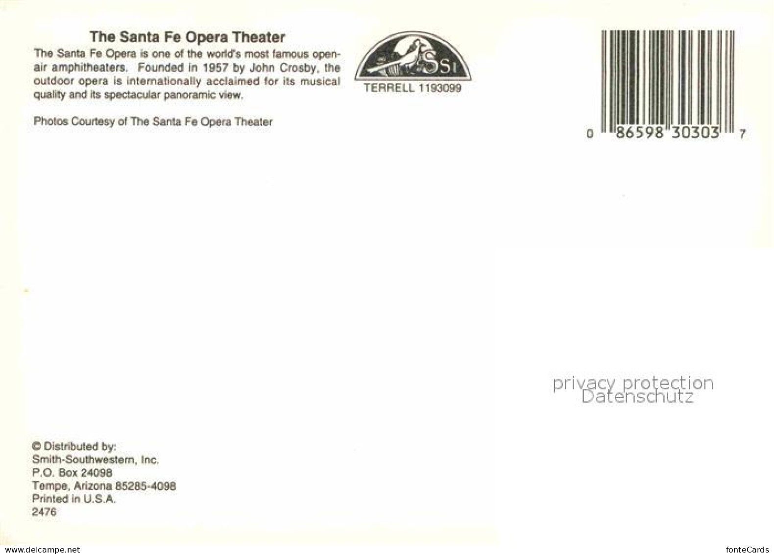 72837560 Santa_Fe_New_Mexico Santa Fa Opera Theater  - Autres & Non Classés