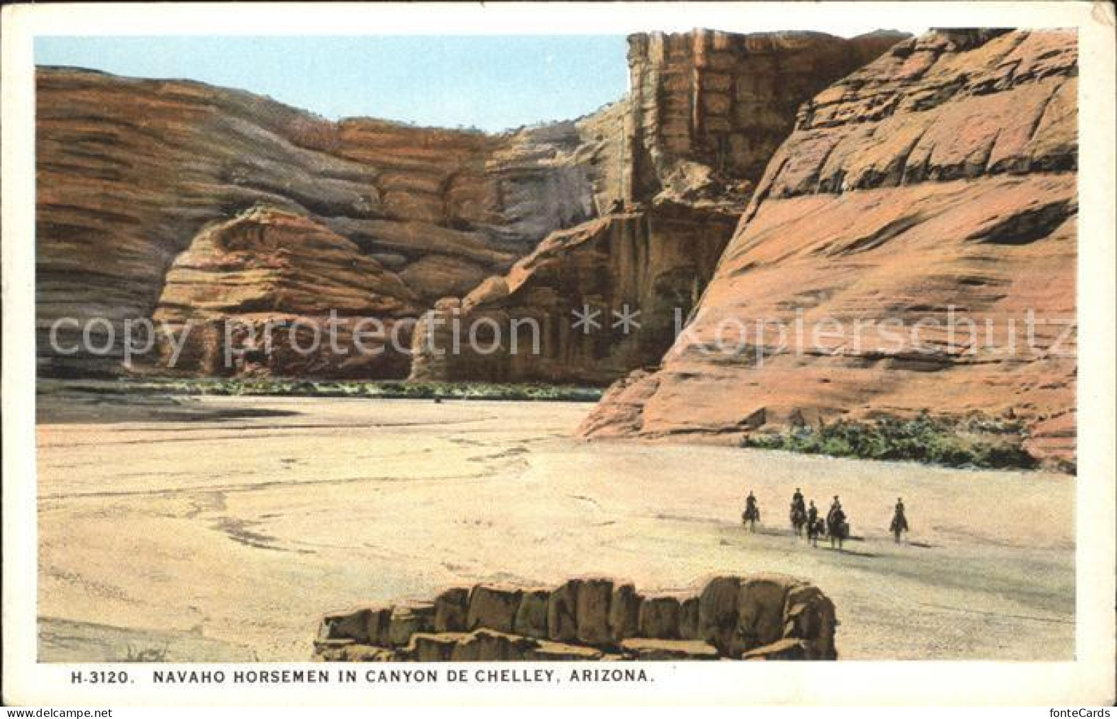 71911320 Arizona_US-State Navaho Horsemen In Canyon De Chelley - Autres & Non Classés