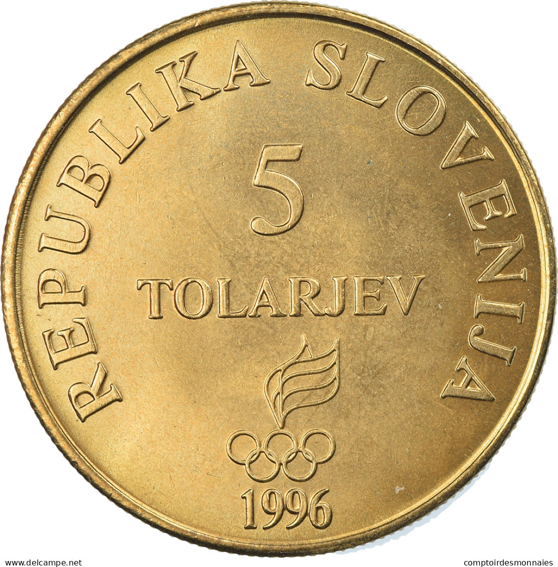 Monnaie, Slovénie, 5 Tolarjev, 1996, FDC, Nickel-brass, KM:33 - Eslovenia