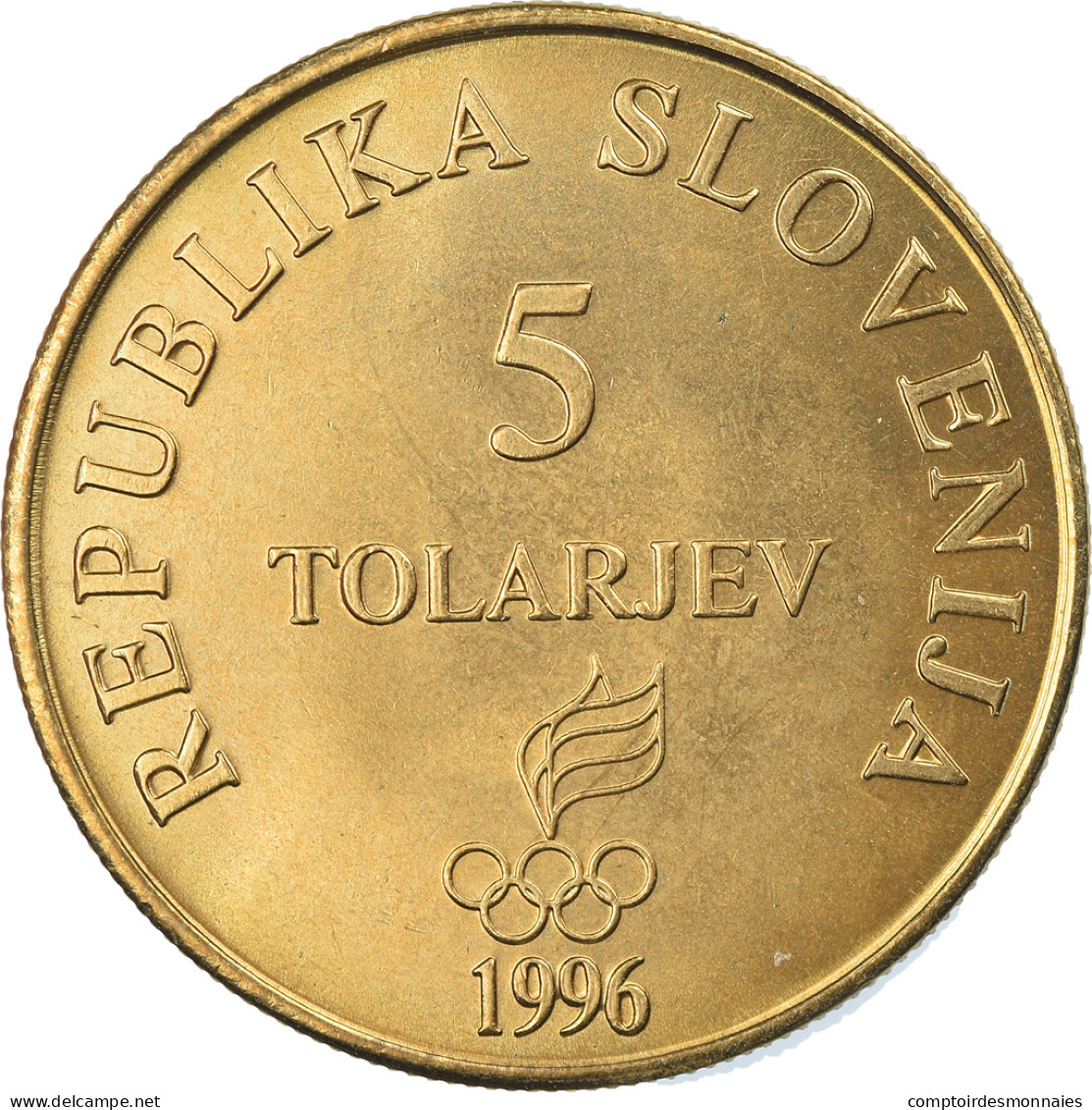 Monnaie, Slovénie, 5 Tolarjev, 1996, FDC, Nickel-brass, KM:33 - Slovénie