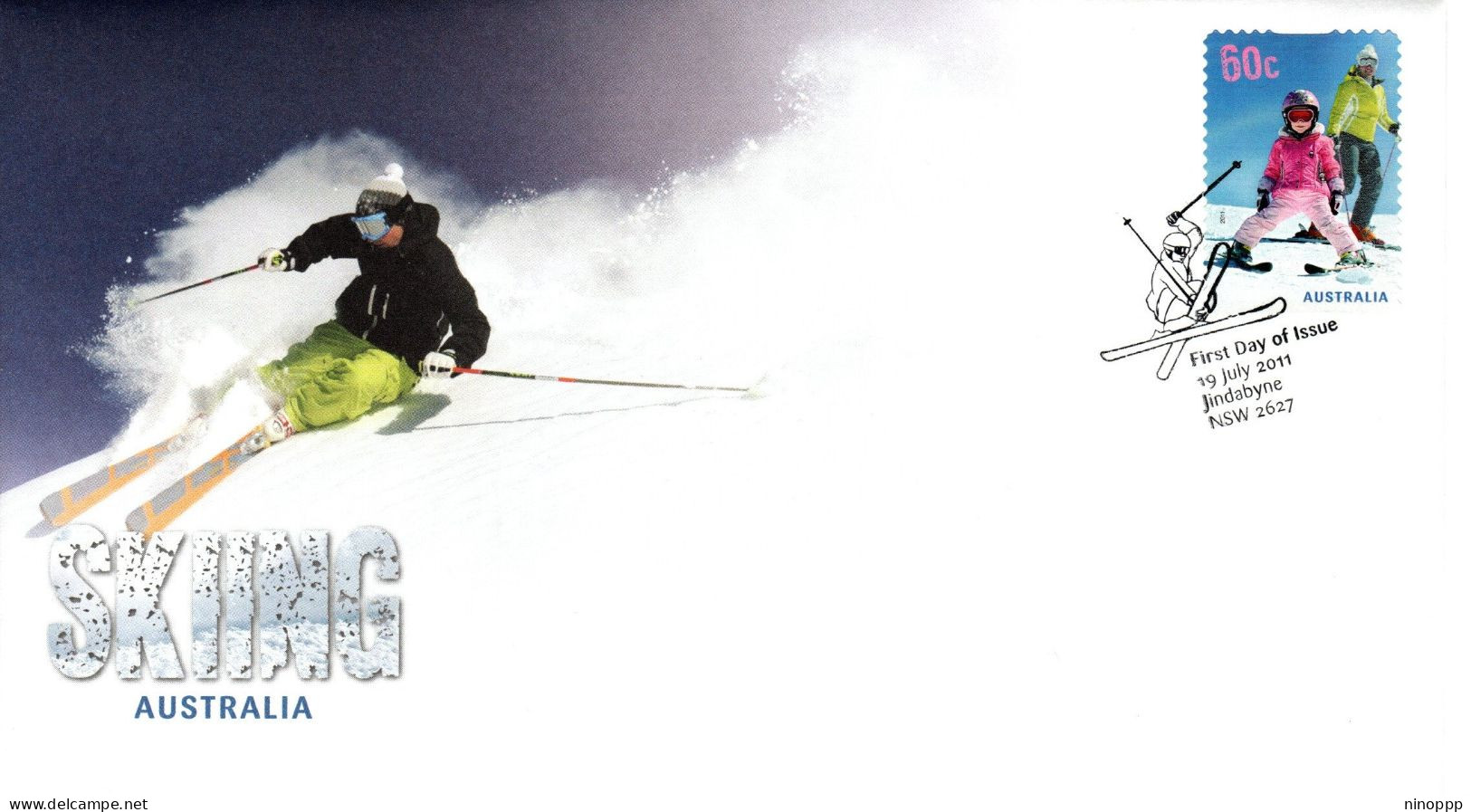 Australia 2011 Skiing Self-adhesive,FDI - Marcofilia