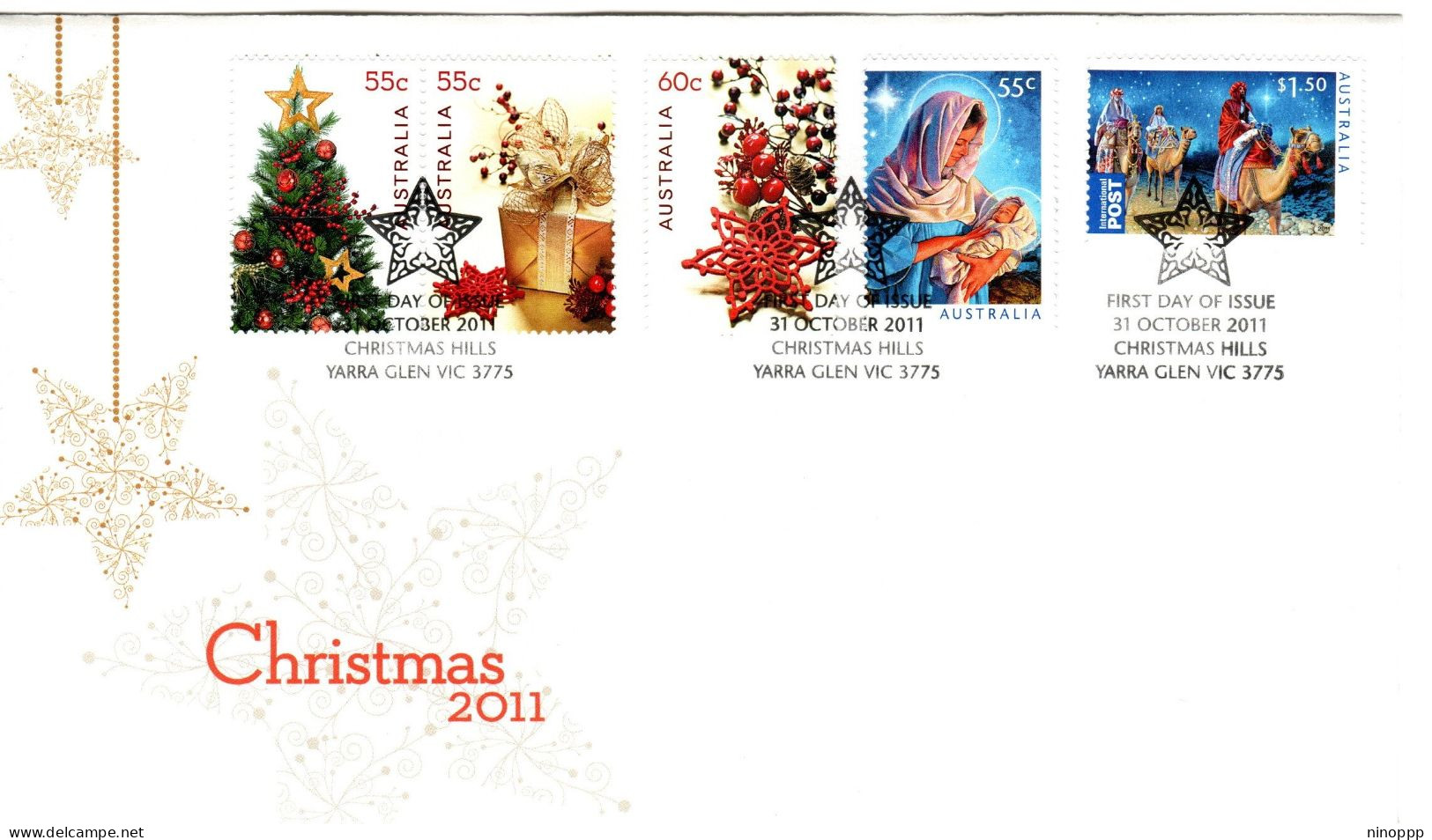 Australia 2011 Christmas,FDI - Postmark Collection