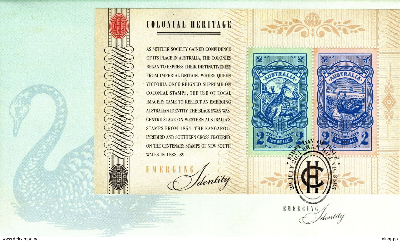 Australia 2011 Colonial Heritage, FDI - Postmark Collection
