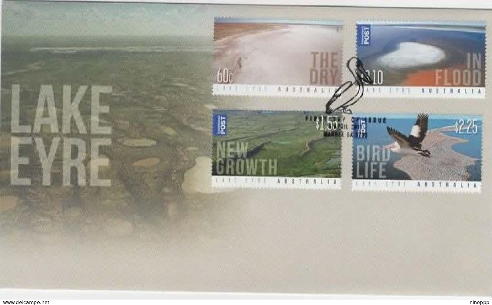 Australia 2011 Lake Eyre FDC - Marcofilie