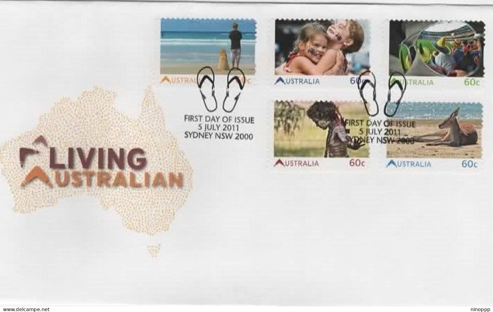 Australia 2011 Living Australians Self-adhesive  FDC - Poststempel