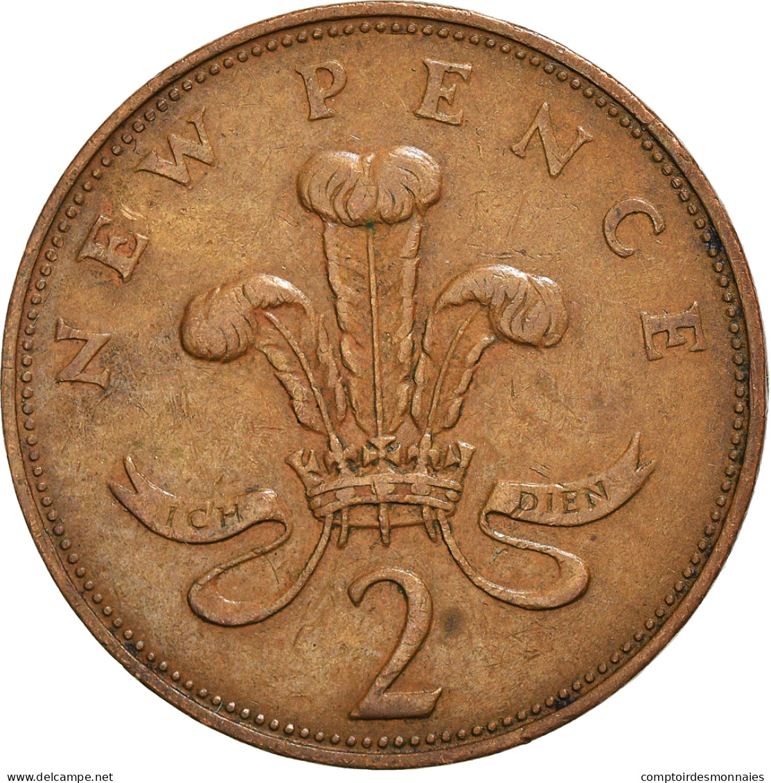 Monnaie, Grande-Bretagne, Elizabeth II, 2 New Pence, 1971, TTB, Bronze, KM:916 - 2 Pence & 2 New Pence