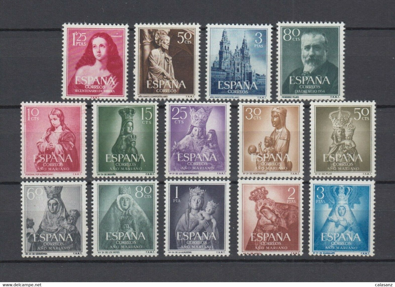 Spain 1954** Año Completo - Complete Yearset MNH - Komplett Jahrgang  Postfrisch Luxe - Años Completos