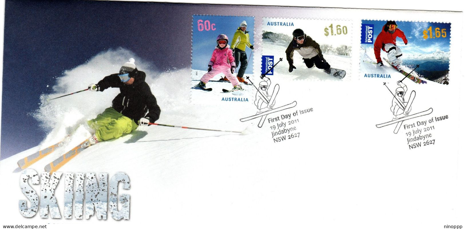 Australia 2011 Skiing ,First Day Cover - Marcofilie