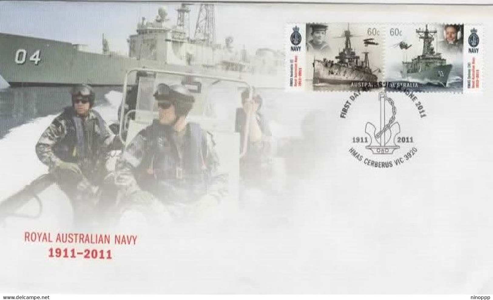 Australia 2011 Royal Australian Navy FDC - Postmark Collection