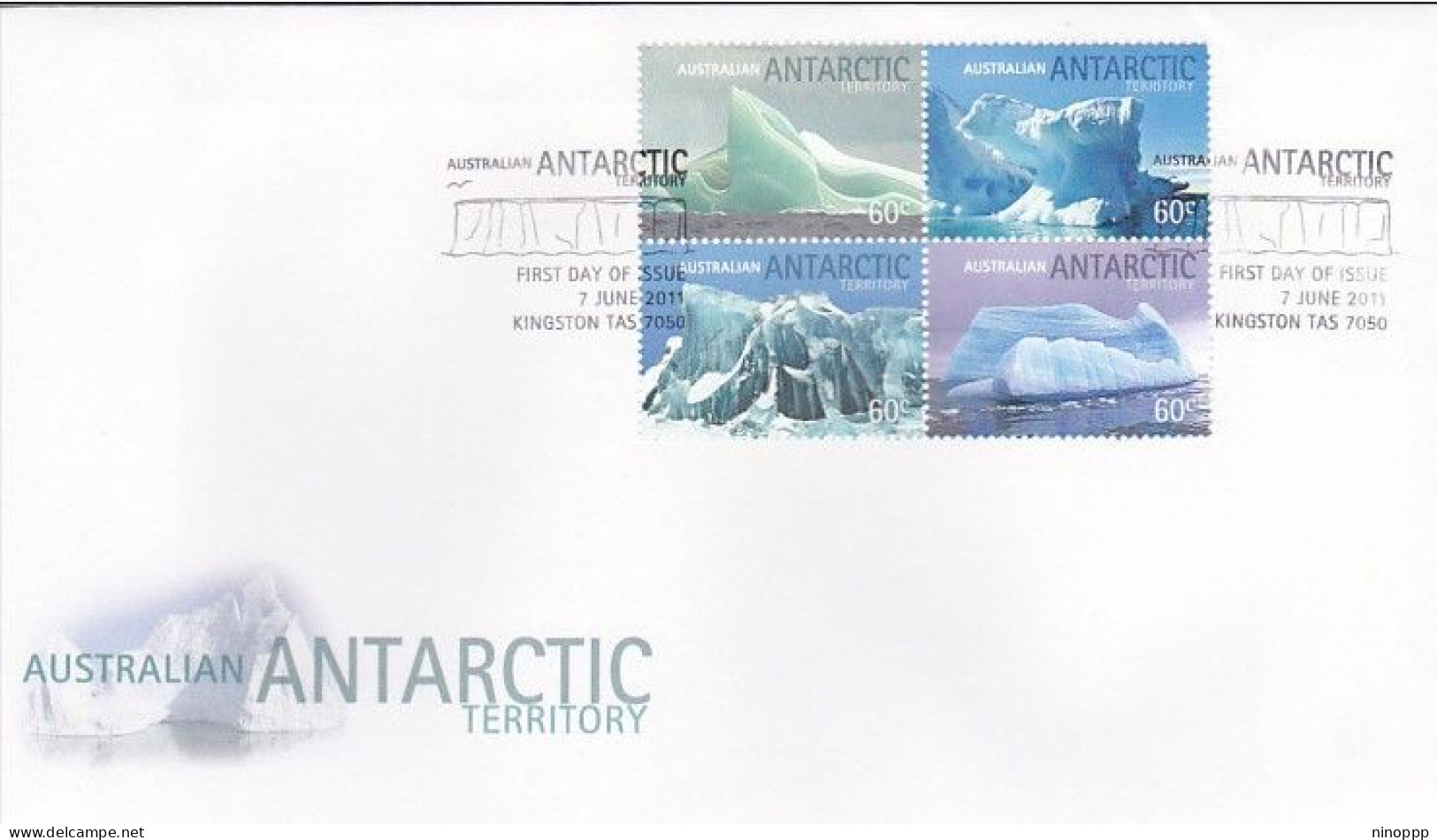 Australian Antarctic Territory 2011 Landscapes Icebergs FDC - Marcofilie