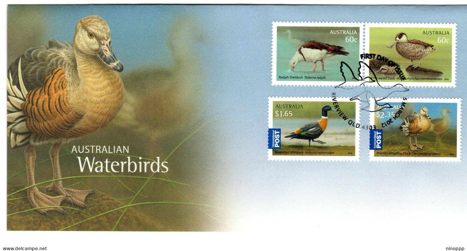 Australia 2012 Australian Waterbirds ,First Day Cover - Postmark Collection