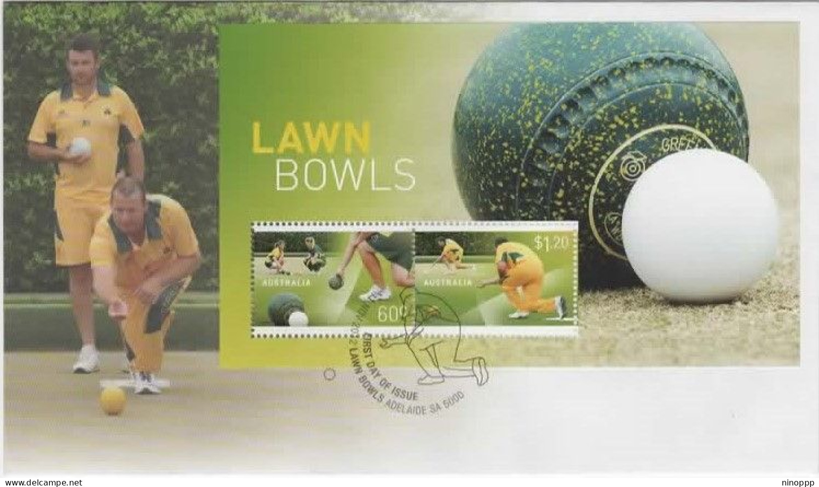 Australia 2012 Lawn Bowls Souvenir Sheet  First Day Cover - Postmark Collection