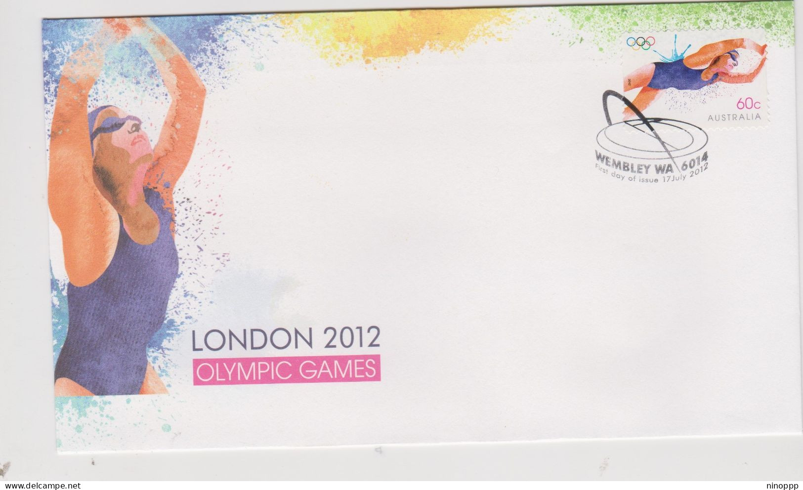 Australia 2012 London Olympic Games Self Adhesivel, First Day Cover - Marcophilie