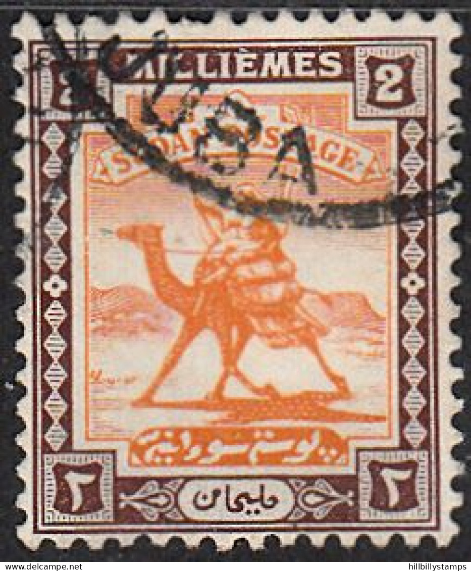SUDAN  SCOTT NO 37   USED  YEAR  1927   WMK 214 - Soedan (...-1951)