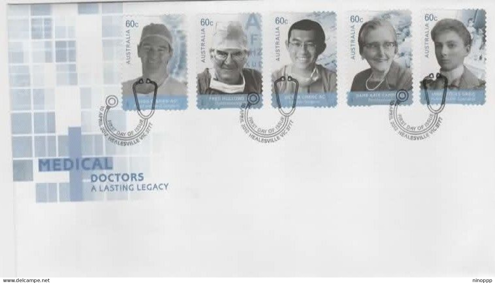 Australia 2012 Medical Doctors Self-adhesive FDC - Bolli E Annullamenti