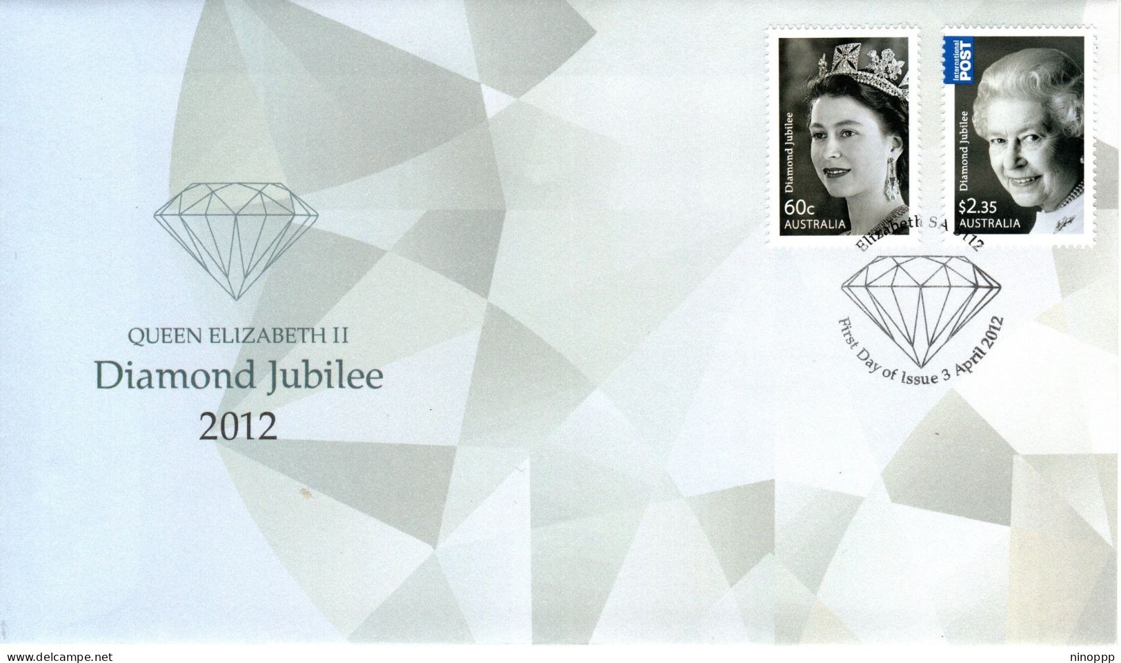 Australia 2012 Queen Elizabeth II Diamond Jubilee,FDI - Marcofilie