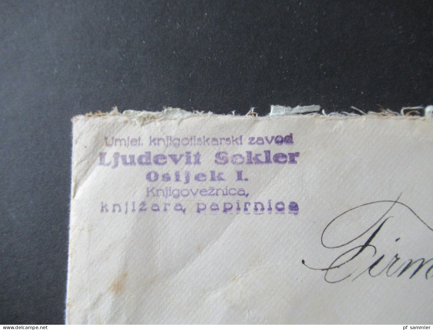 Jugoslawien SHS 1926 Kraljevina MiF Wertbrief / Lettre Avec Valeur Declarée Stempel Osijek 1 - Erfurt - Briefe U. Dokumente