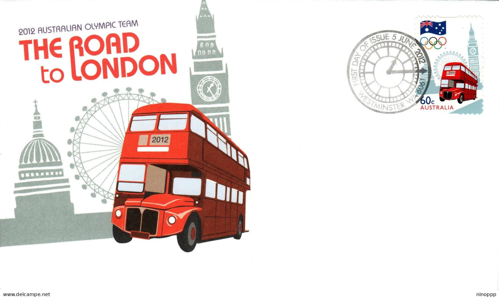 Australia 2012 The Road To London,FDI - Postmark Collection