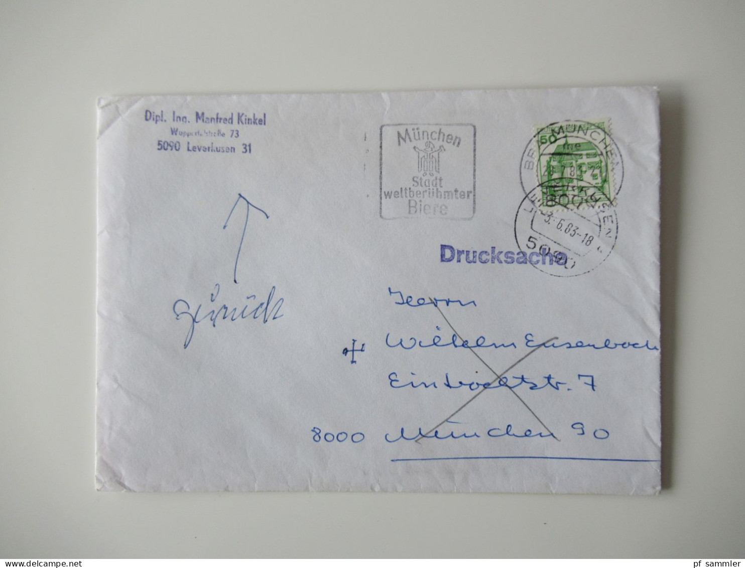 Belegeposten BRD überwiegend 1970 / 80er Jahre Nur Besonderheiten Wie Nachporto, Zurück / Verspätet / Vermerke Usw. - Vrac (max 999 Timbres)