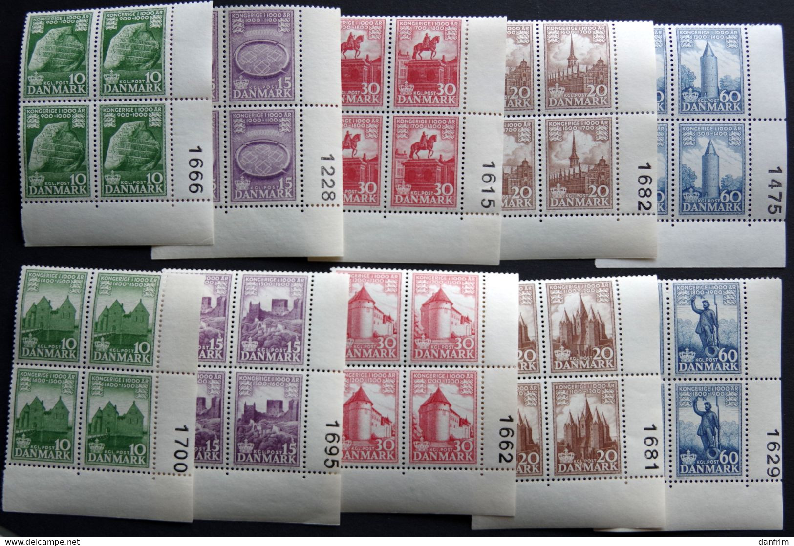 1953-54  Kingdom Of Denmark 1000 Years  MiNr.341-348+356-357 MNH (**) ( Lot Ks 1549 ) - Nuevos