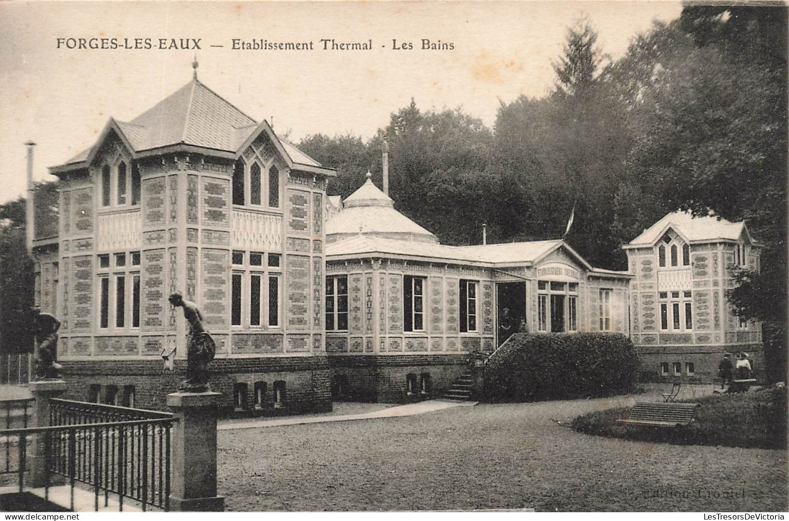 FRANCE - Forges Les Eaux - Vue Générale De L'établissement Thermal - Les Bains -  Carte Postale Ancienne - Forges Les Eaux