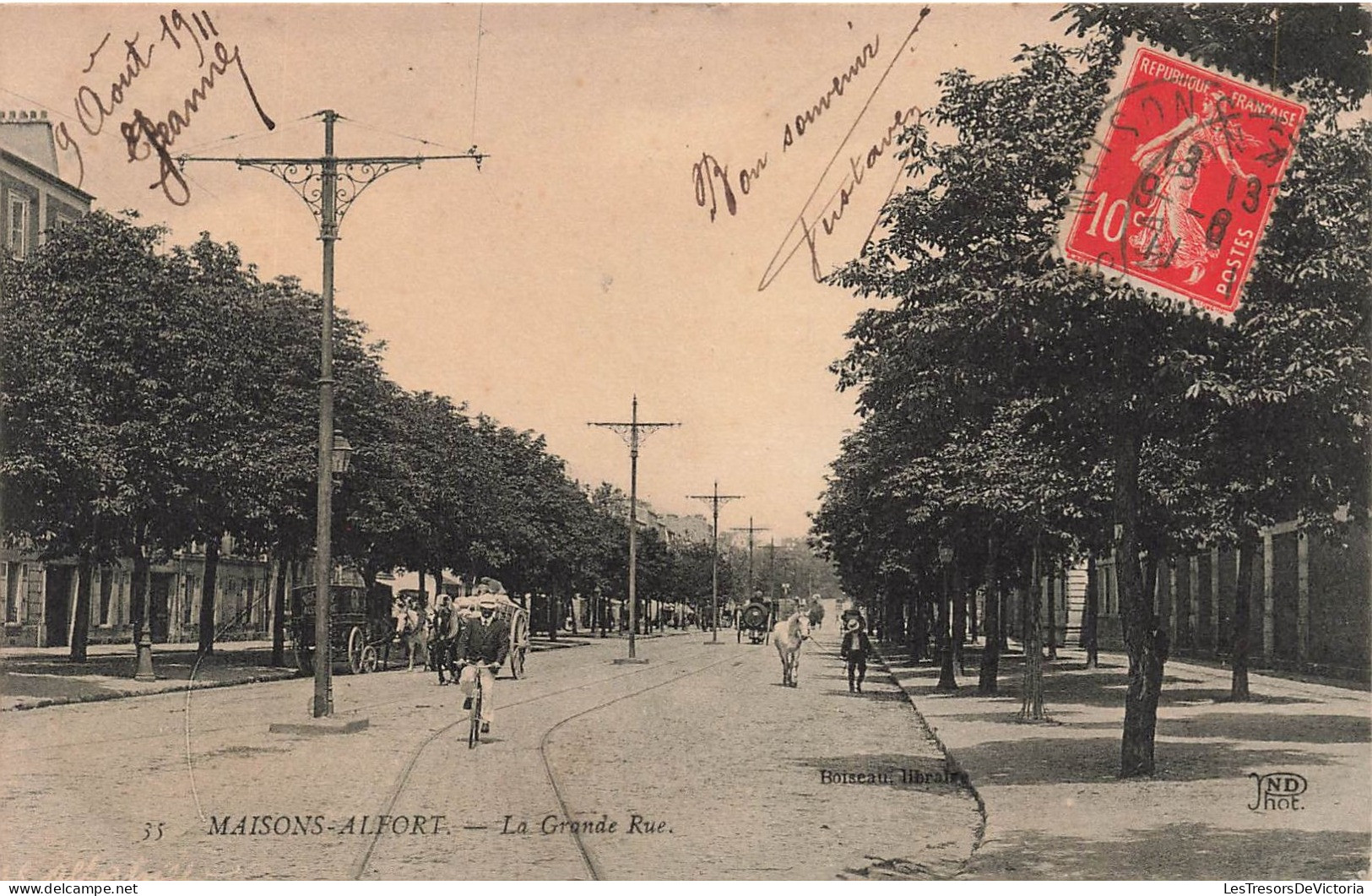 FRANCE - Maisons Alfort - Vue Sur La Grande Rue - Animé  -  Carte Postale Ancienne - Maisons Alfort