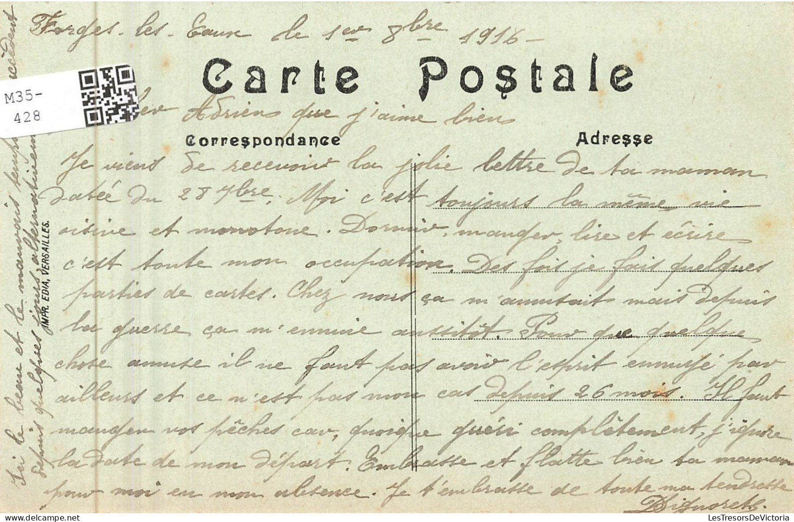 FRANCE - Environs De Forges Les Eaux - Vue Générale Du Château Du Fossé -  Carte Postale Ancienne - Forges Les Eaux