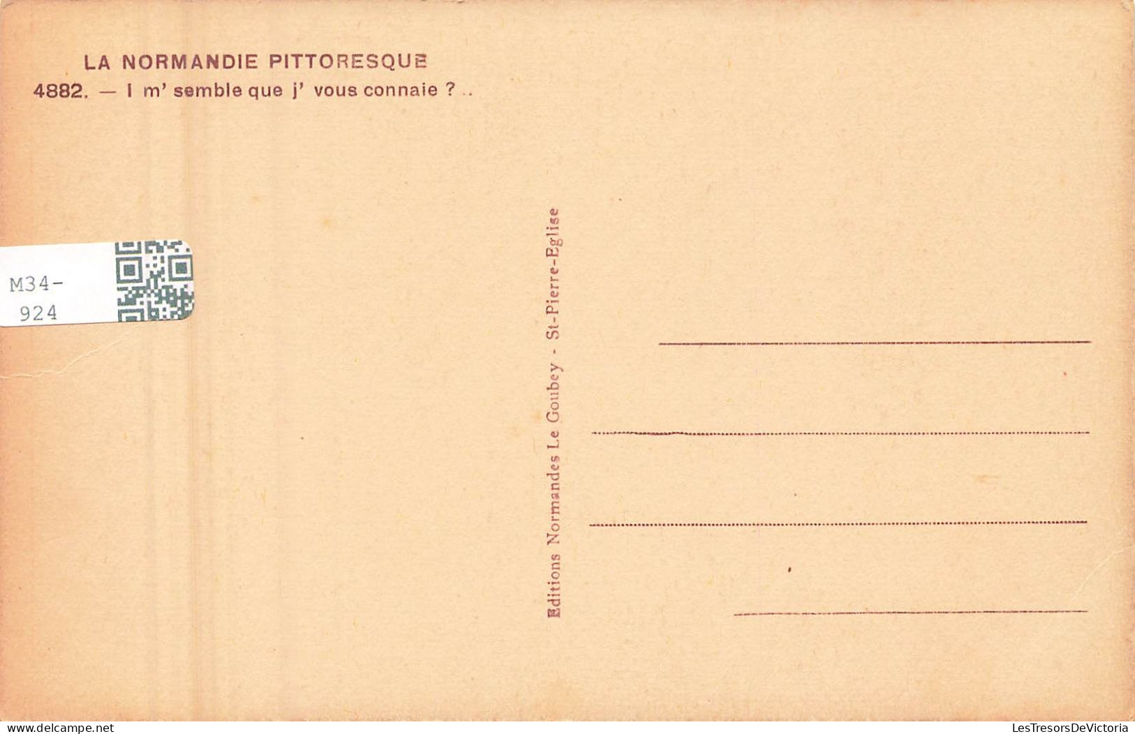 FRANCE - La Normandie Pittoresque - I'm Semble Que J'vous Connaie ? - Carte Postale Ancienne - Other
