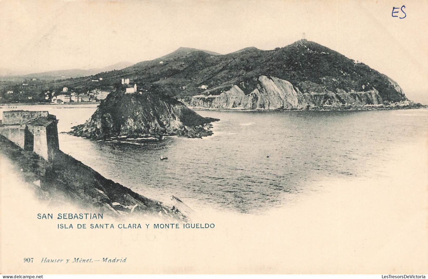 ESPAGNE - San Sebastian - Isla De Santa Clara Y Monte Igueldo - Dos Non Divisé - Carte Postale Ancienne - Guipúzcoa (San Sebastián)