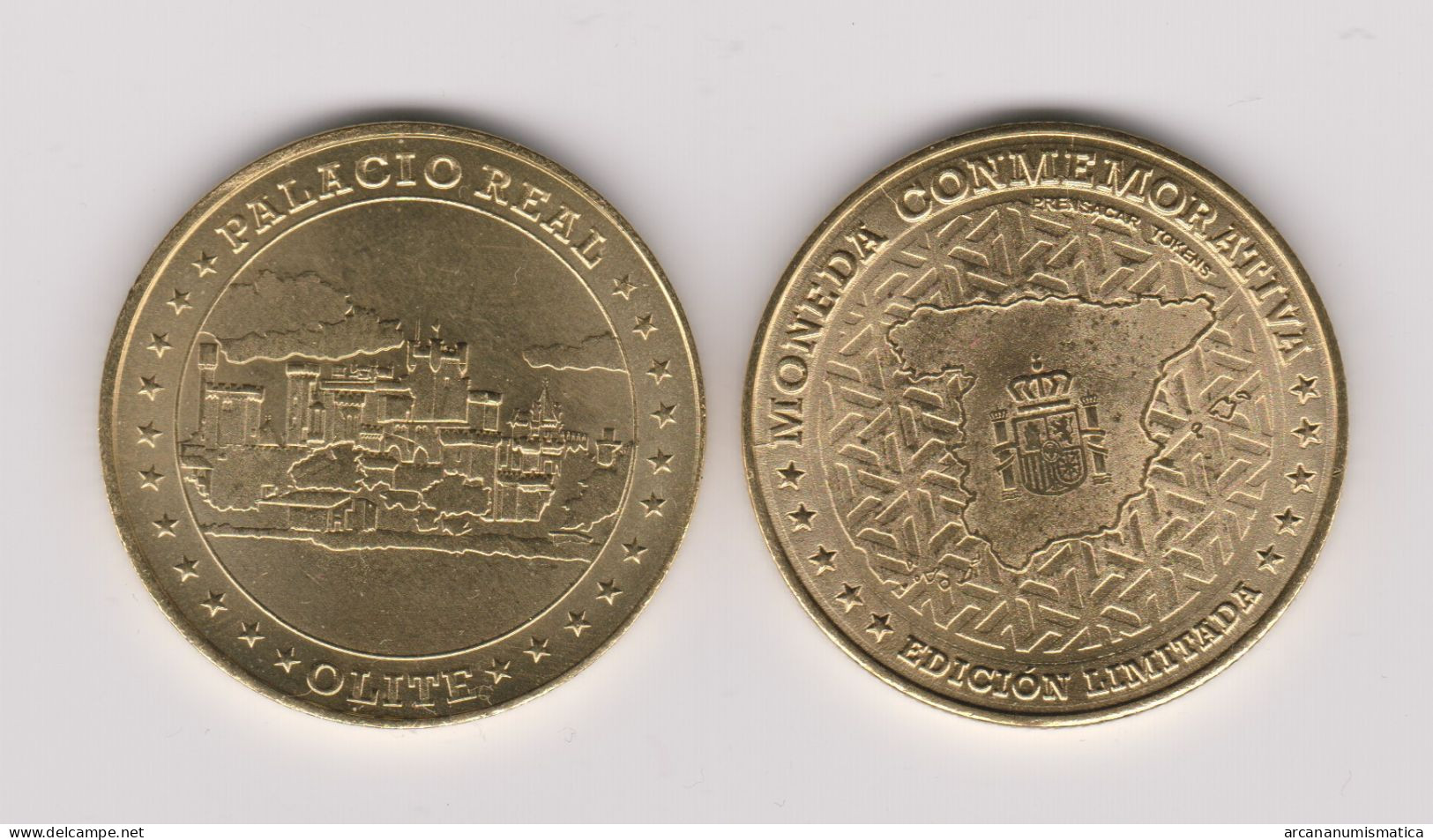 NAVARRA - PALACIO REAL DE OLITE  (DORADA)  Medalla Turística SC/UNC   T-DL-13.575 - Autres & Non Classés
