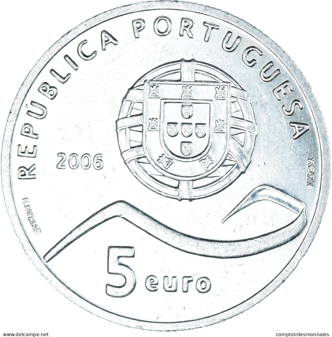 Portugal, 5 Euro, Paisagem Cultural De Sintra, 2006, Lisbonne, TTB+, Argent - Portogallo