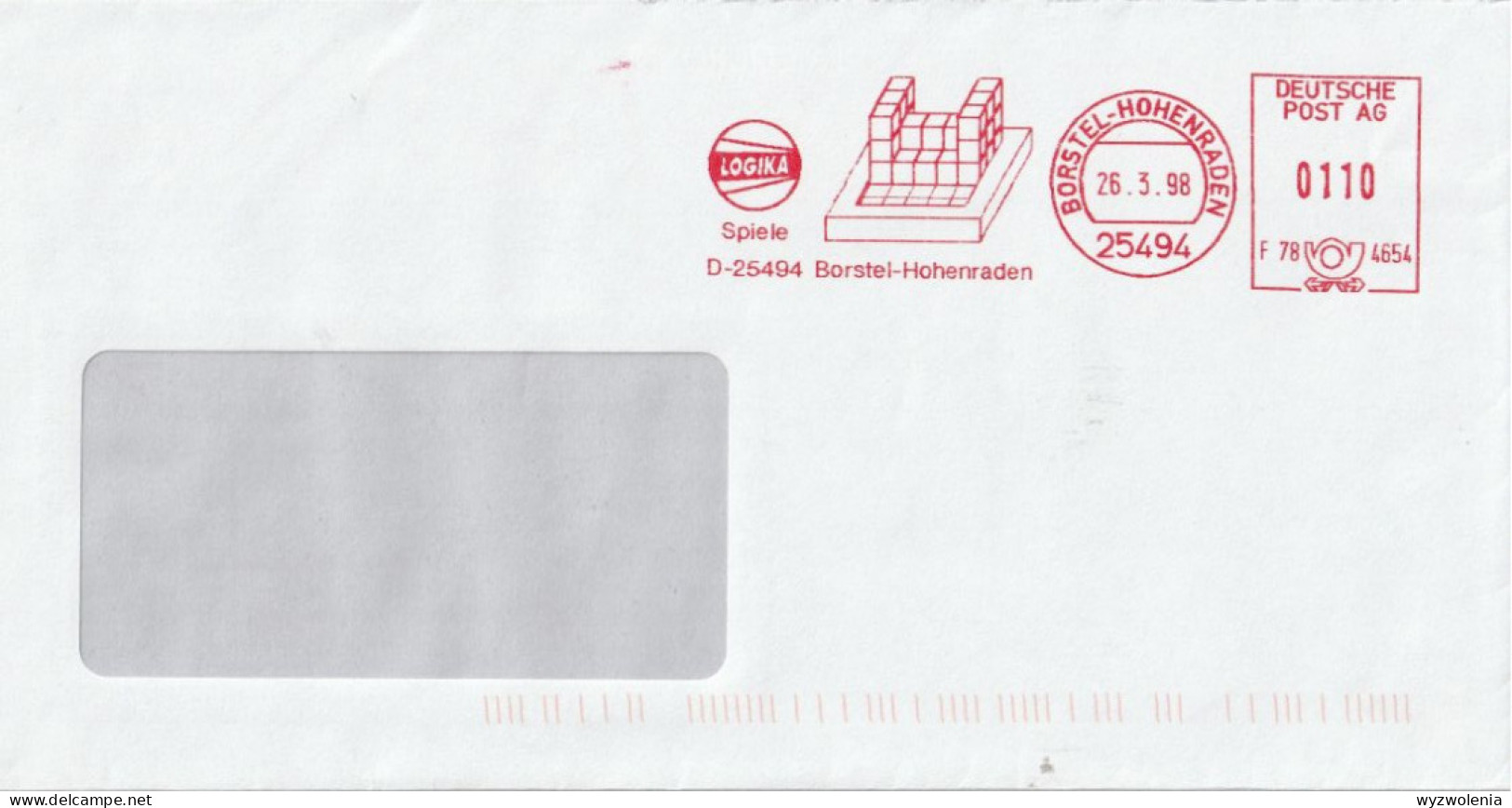 D 1698) BRD AFSt 25494 Borstel-Hohenraden 1998: LOGIKA Spiele Bau Würfel - Unclassified