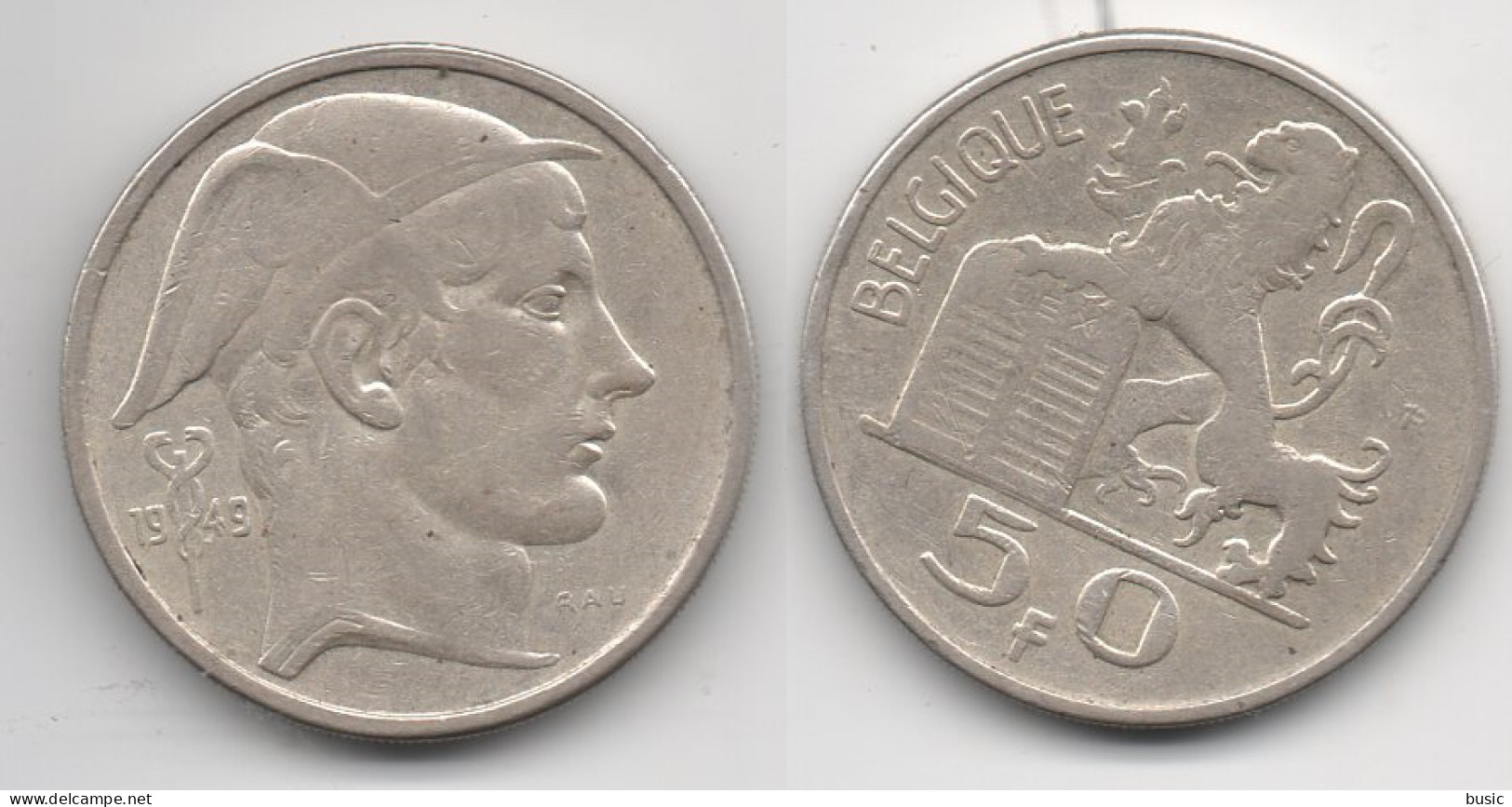 + BELGIQUE    + 50  FRANCS 1949  + MERCURE+ - 50 Franc