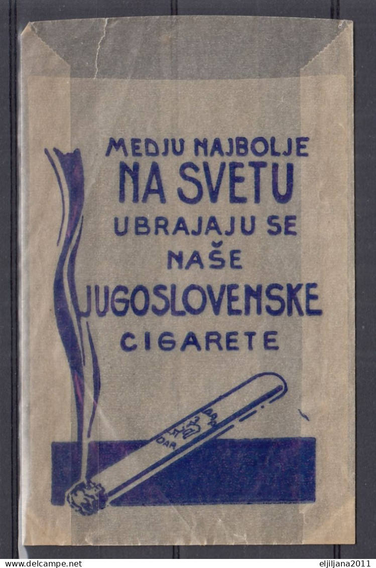 ⁕ Yugoslavia ⁕ Old - Vintage Paper Advertisement Bags For Cigarettes / Tobacco ⁕ 34 Pieces - See Scan - Porta Sigarette (vuoti)