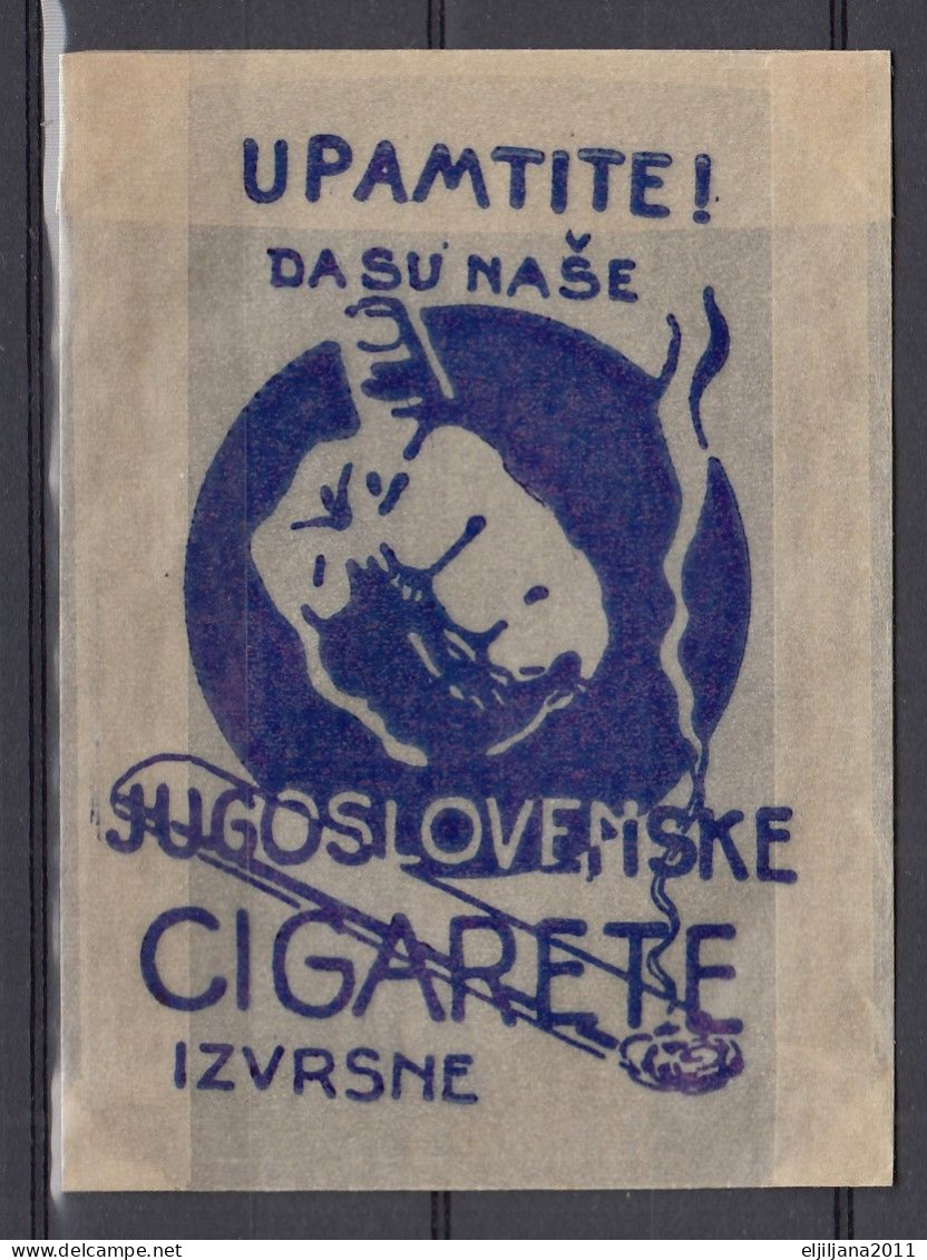 ⁕ Yugoslavia ⁕ Old - vintage paper Advertisement bags for cigarettes / Tobacco ⁕ 34 pieces - see scan