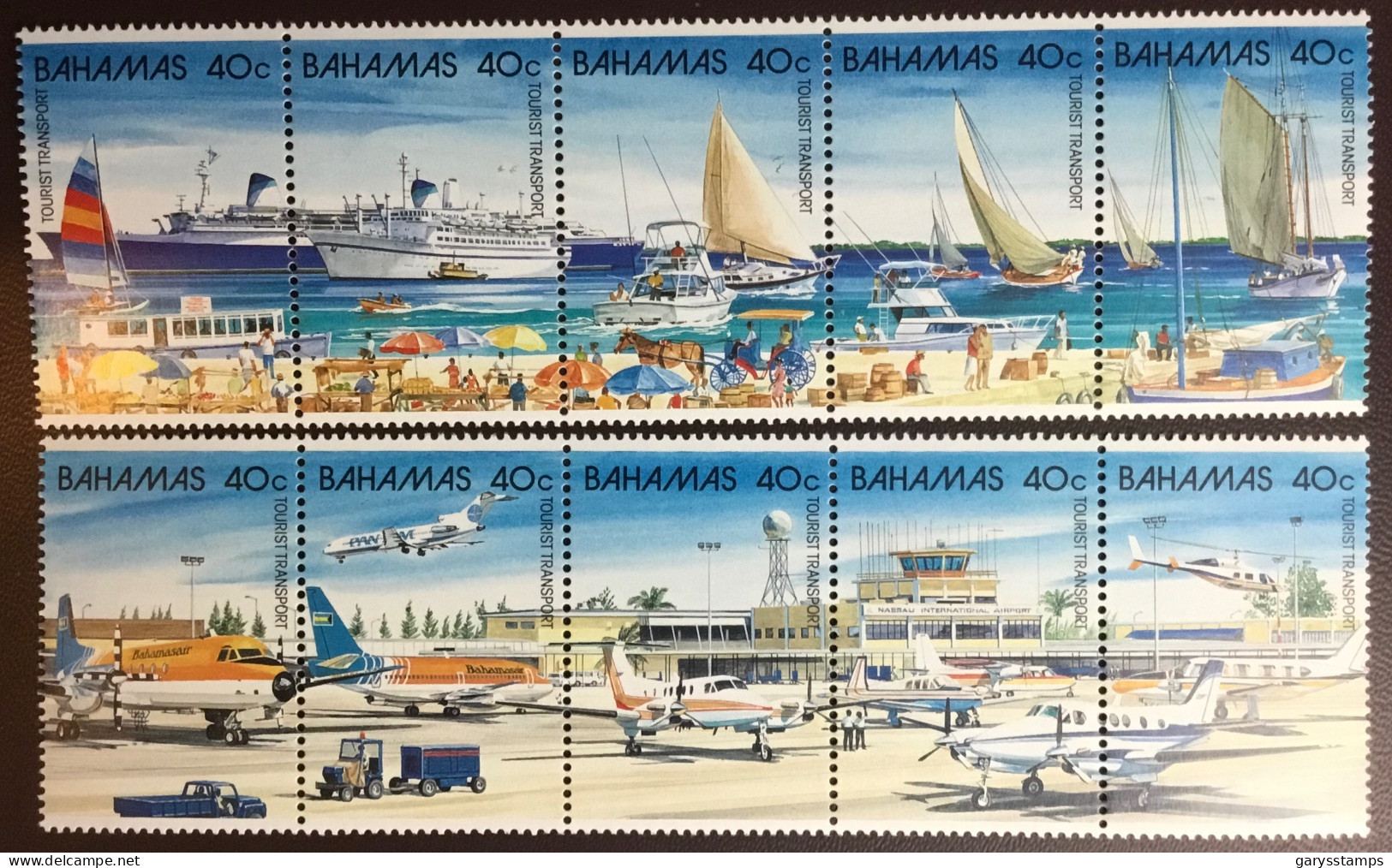 Bahamas 1987 Tourist Transport Ships Aircraft MNH - Bahamas (1973-...)