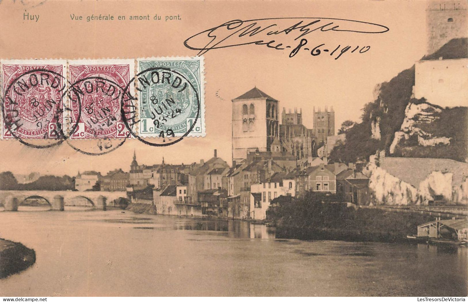 BELGIQUE - Huy - Vue Générale En Amont Du Pont - Carte Postale Ancienne - Huy