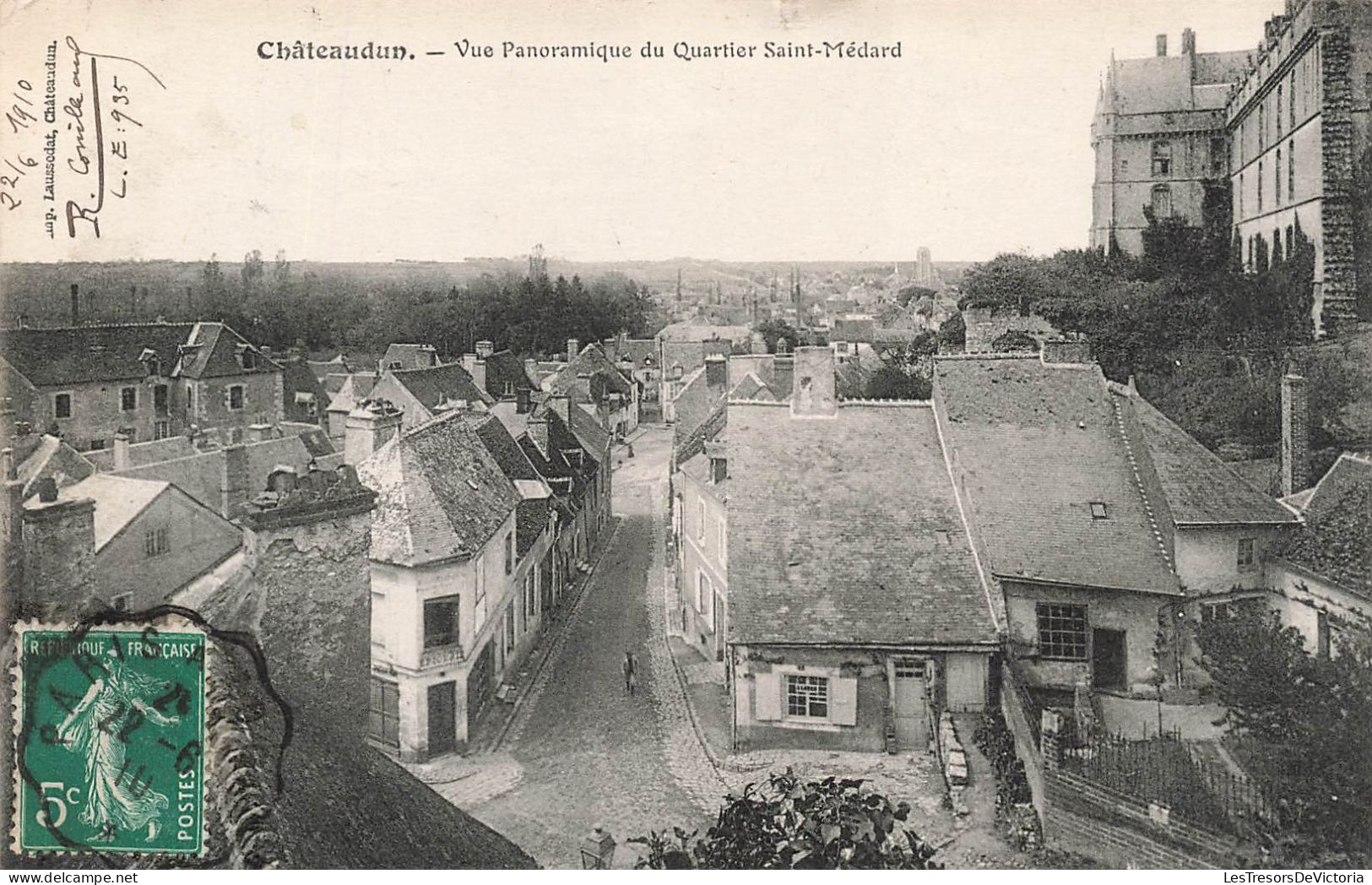 FRANCE - Châteaudun - Vue Panoramique Du Quartier Saint Médard - Carte Postale Ancienne - Chateaudun