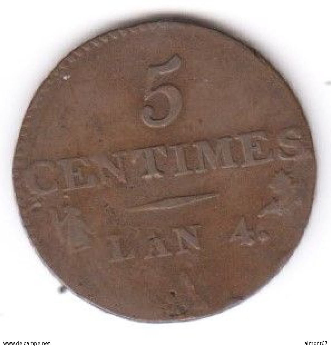 DUPRE - 5 Centimes  L'An 4 A - 1795-1799 Direktorium