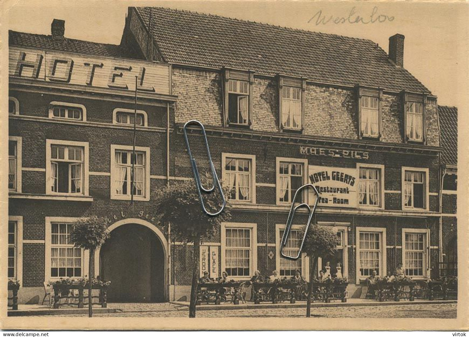 WESTERLO : Hotel Geerts    --- 10.5 X 15 Cm      Met Zegel - Westerlo