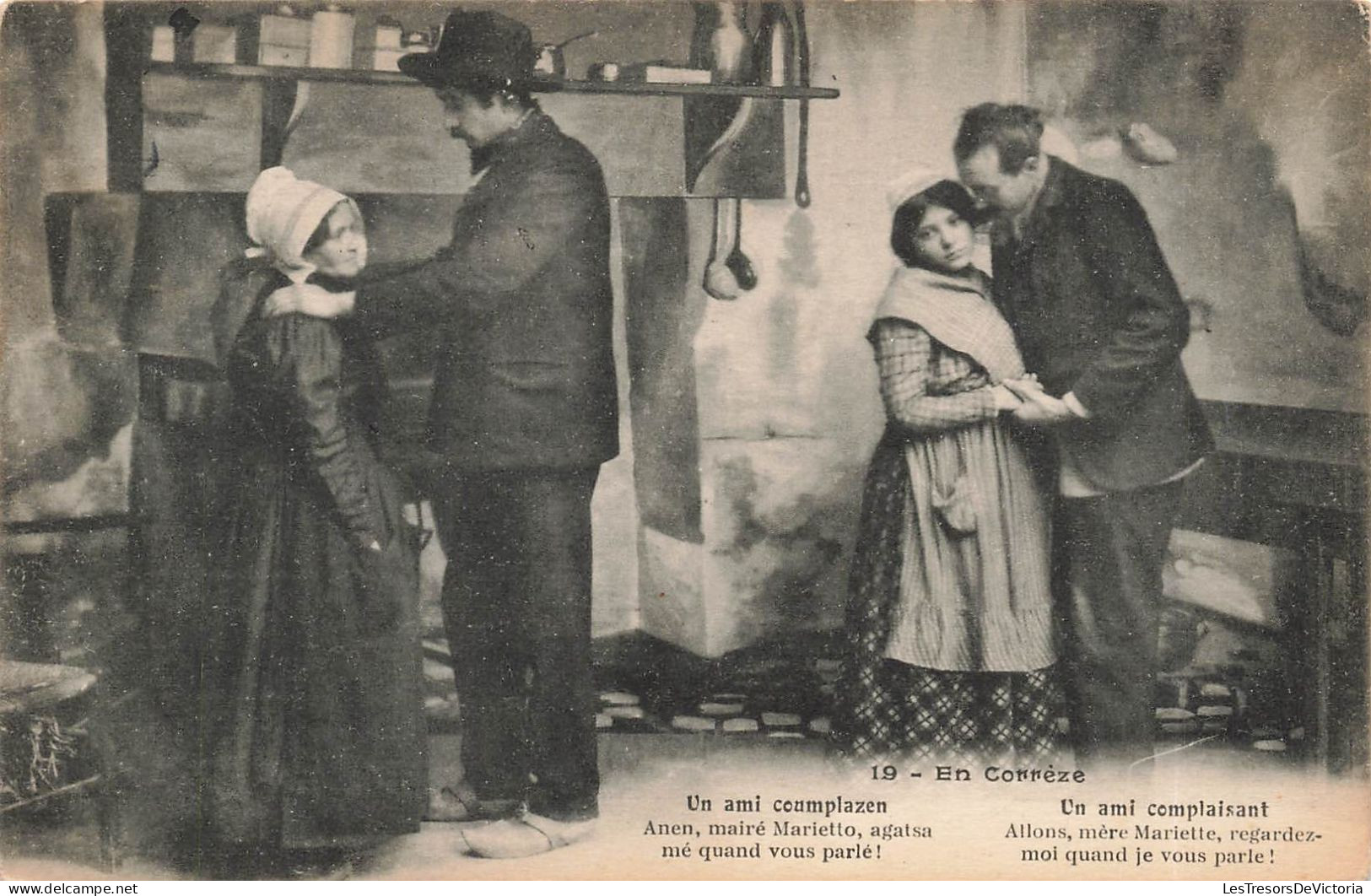 COUPLES - Un Ami Complaisant - Carte Postale Ancienne - Koppels