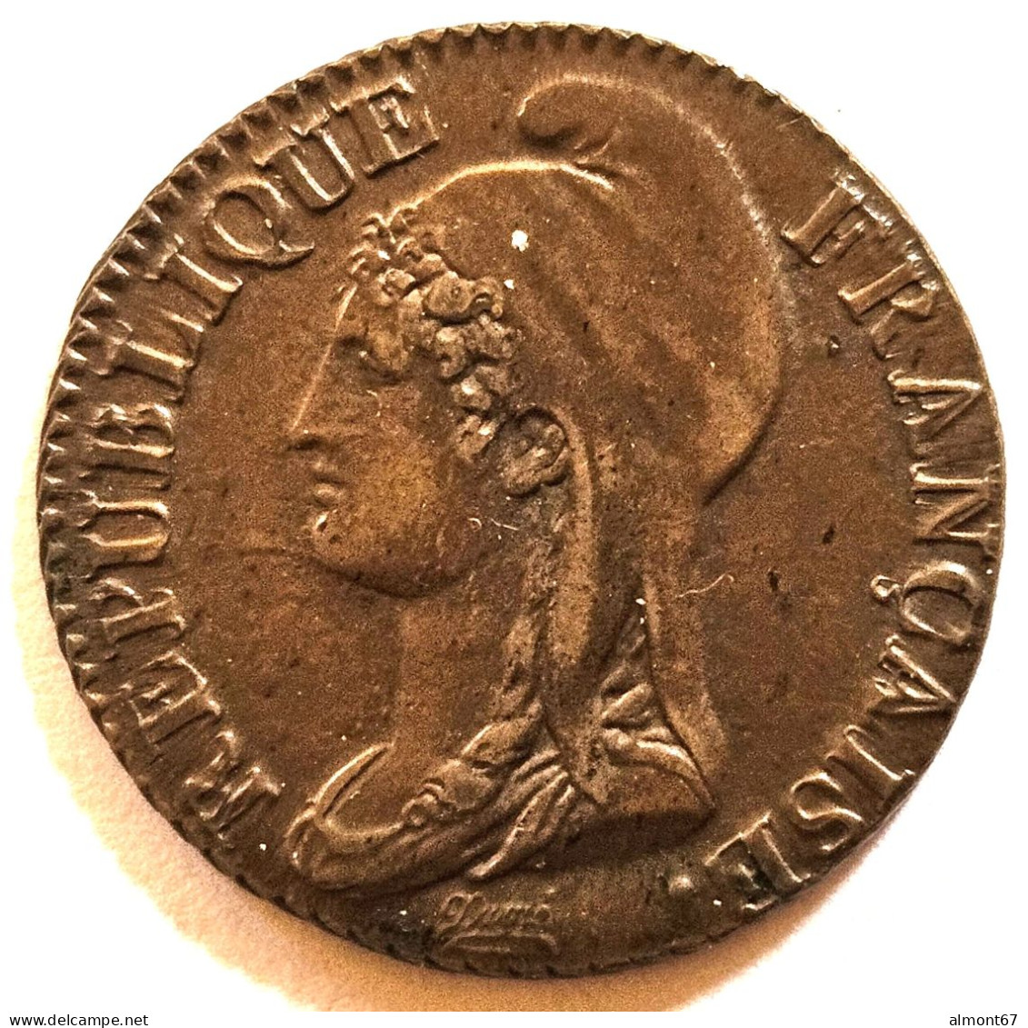 DUPRE - 5 Centimes  L'An 4  - VARIETE  A Sans Barre Horizontale - 1795-1799 Direktorium