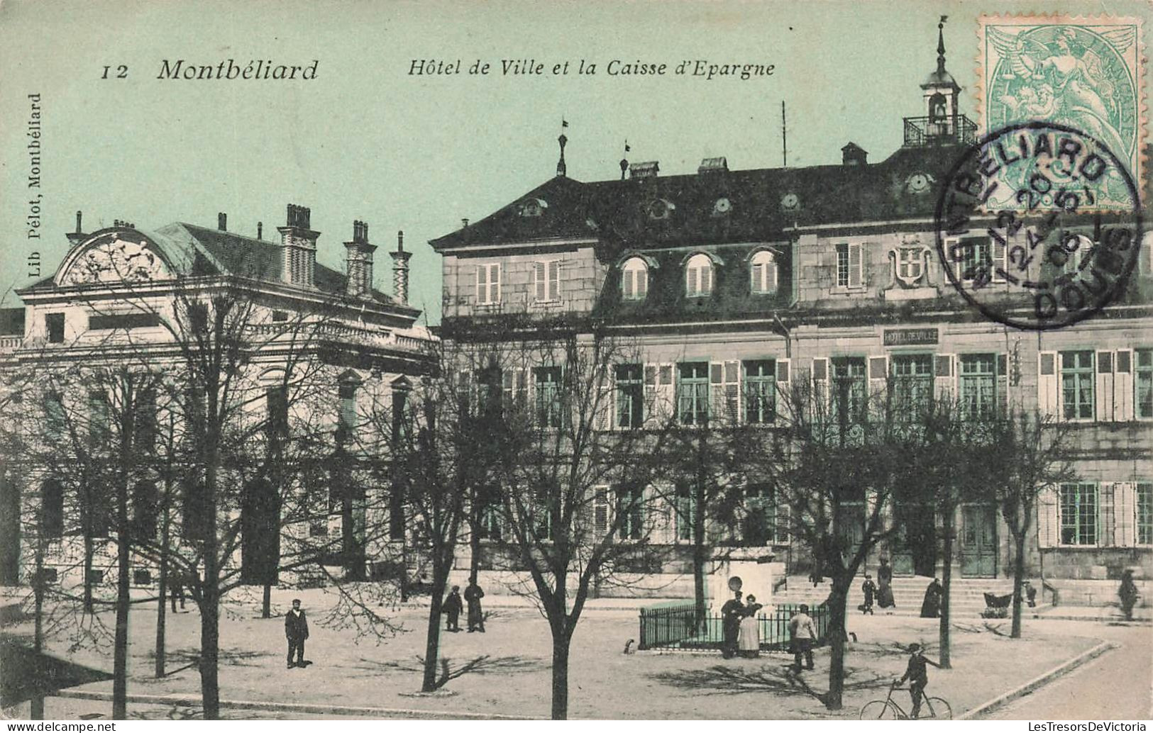 FRANCE - Montbéliard - Hôtel De Ville Et La Caisse D'Epargne - Colorisé - Carte Postale Ancienne - Montbéliard