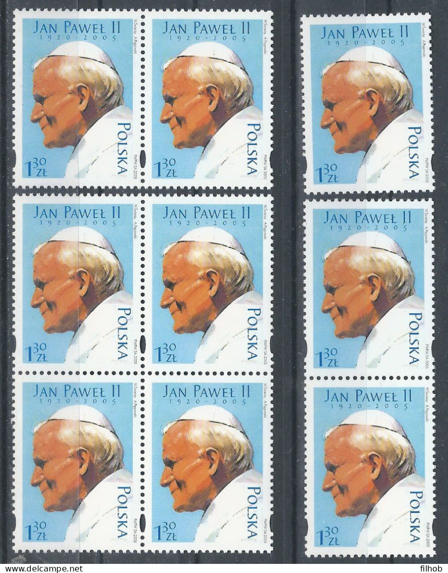 Poland Stamps MNH ZC.4025 Set4: Pope John Paul II (set) - Unused Stamps