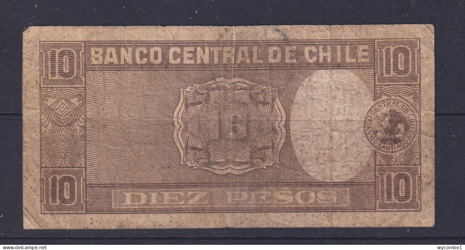CHILE - 1947-58 10 Pesos Circulated Banknote - Chile