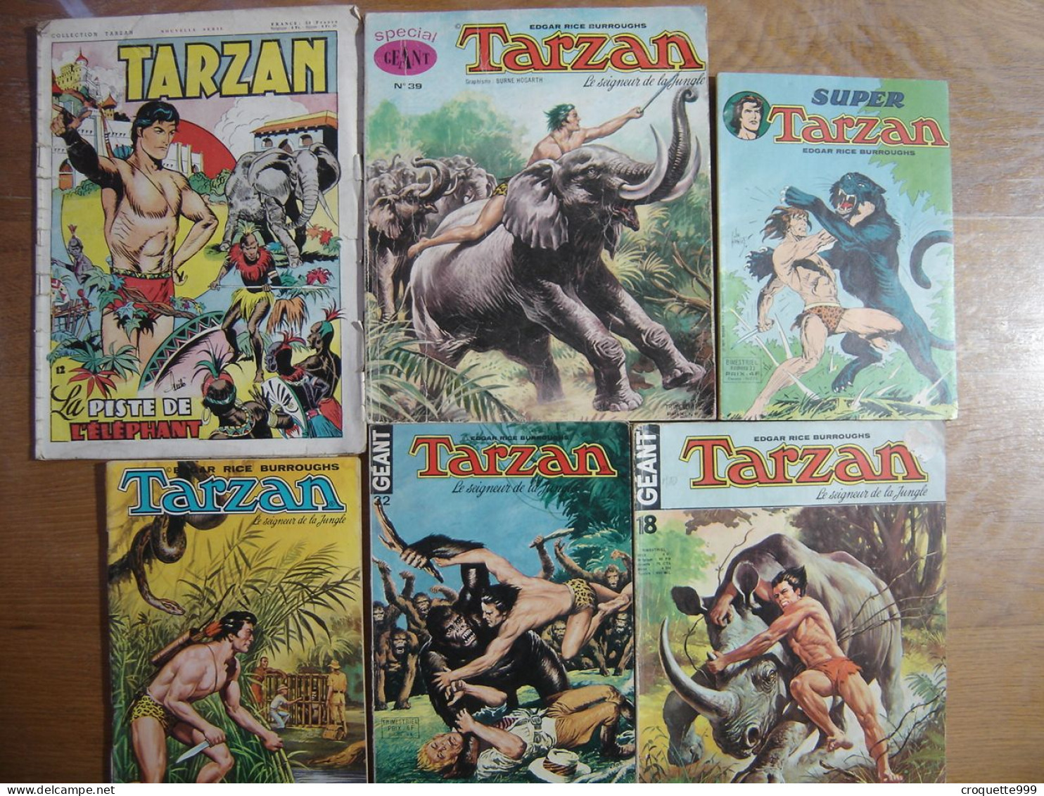 Lot De 6 Bandes Dessinees TARZAN Annees 1975 - 78 - Tarzan