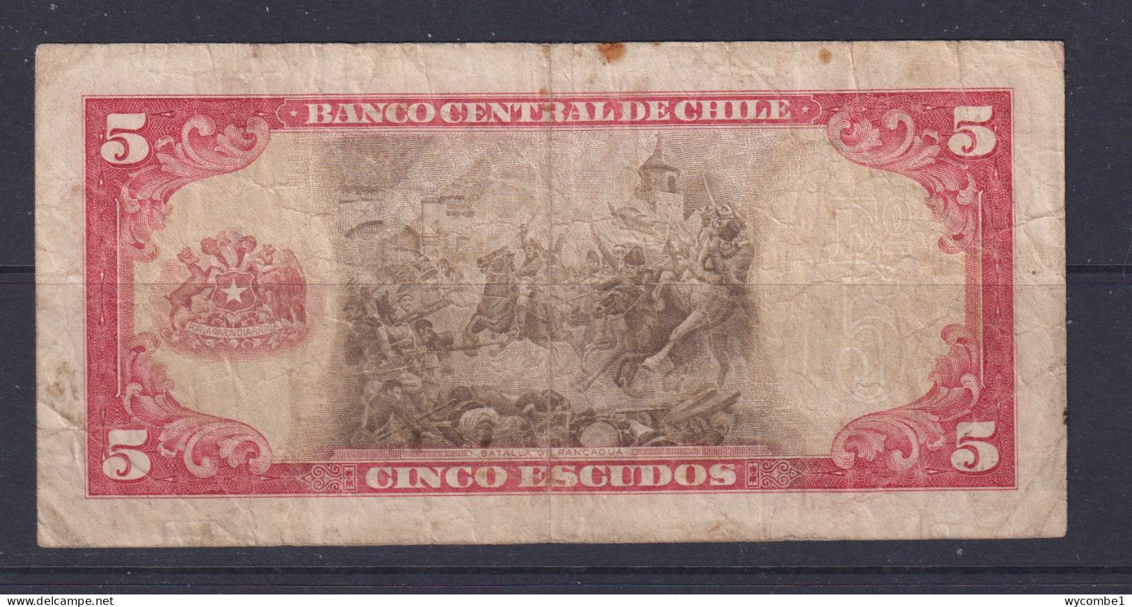 CHILE - 1964 5 Escudos Circulated Banknote - Chile