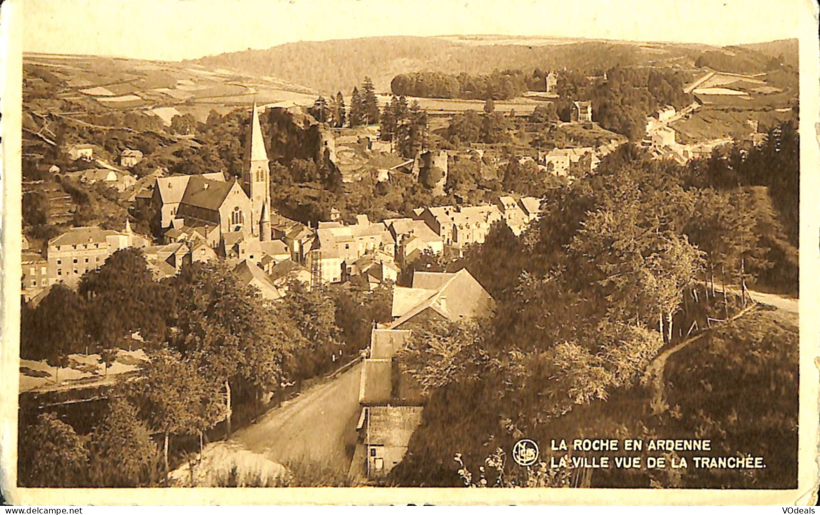 Belgique - Luxembourg - La-Roche-en-Ardenne - La Ville Vue De La Tranchée - La-Roche-en-Ardenne