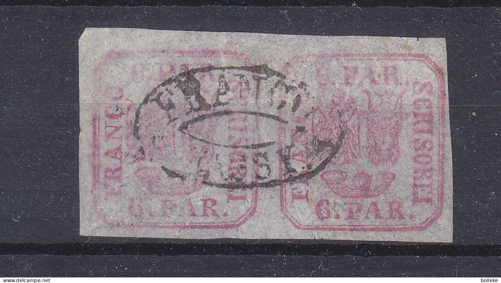 Roumanie- Yvert 9  ?  - Paire Oblitéré - Valeur 350 €  ? - 1858-1880 Fürstentum Moldau