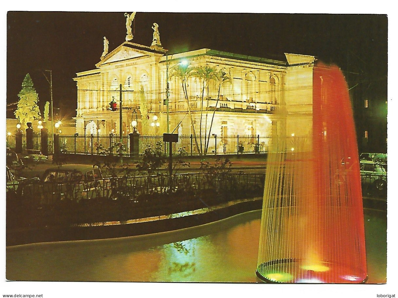 SAN JOSE, FUENTE EN LOS JARDINES DEL BANCO ANGLOCOSTARRICENSE Y TEATRO NACIONAL.- COSTA RICA.-  ( COSTA RICA ) - Costa Rica